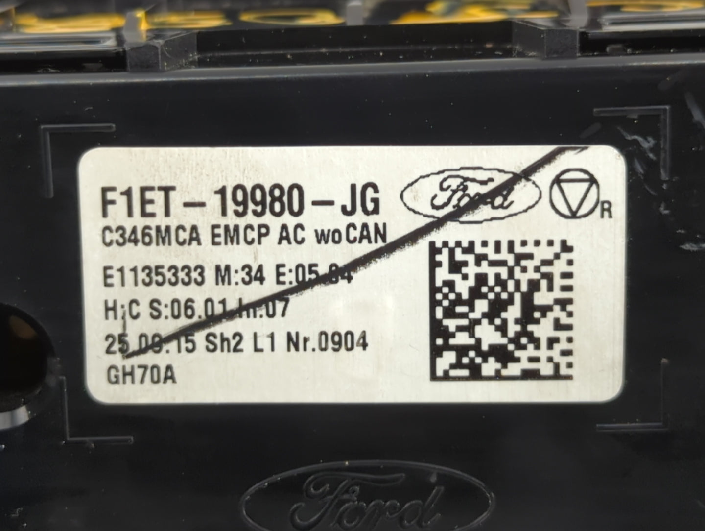 2015-2018 Ford Focus Climate Control Module Temperature AC/Heater Replacement P/N:F1ET-19980-LJ F1ET-19980-JF Fits OEM Used 