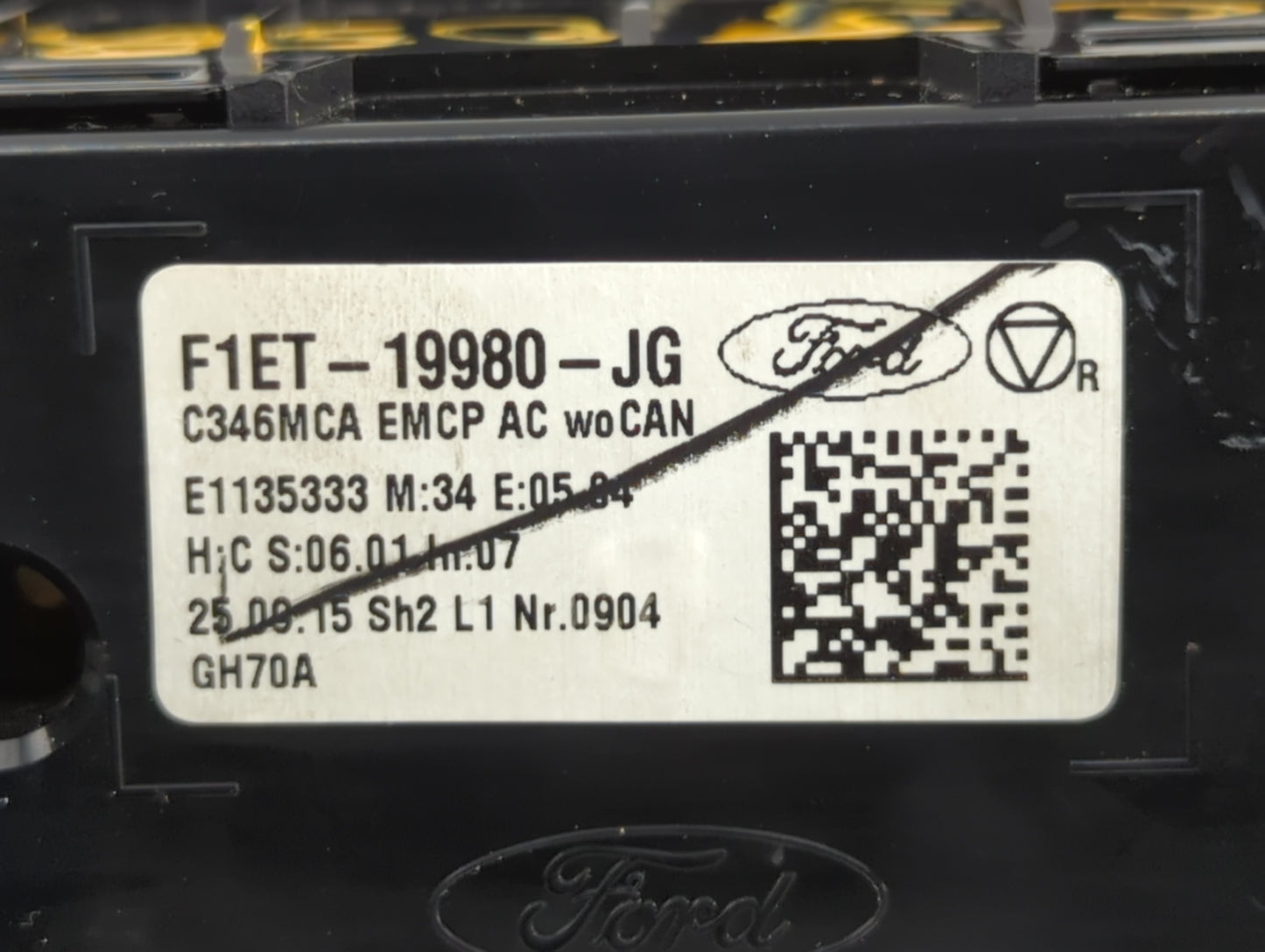 2015-2018 Ford Focus Climate Control Module Temperature AC/Heater Replacement P/N:F1ET-19980-LJ F1ET-19980-JF Fits OEM Used 