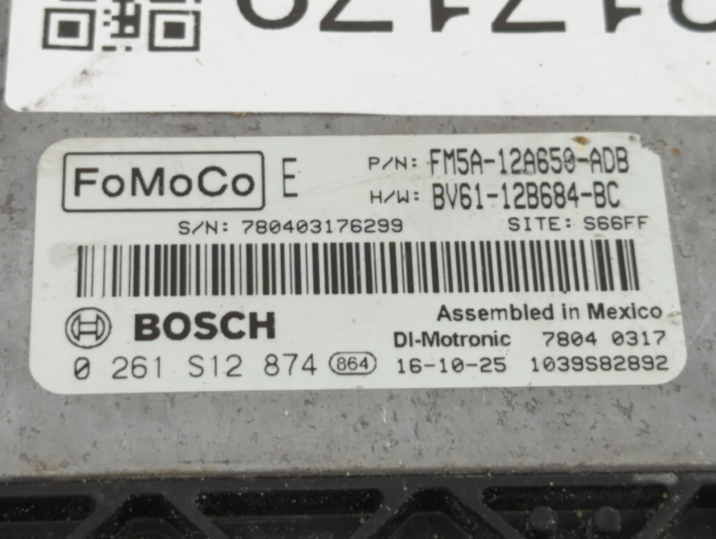 2013-2018 Ford Focus PCM Engine Control Computer ECU ECM PCU OEM P/N:DM5A-12A650-CA EMA-12A650-VA Fits OEM Used Auto Parts -