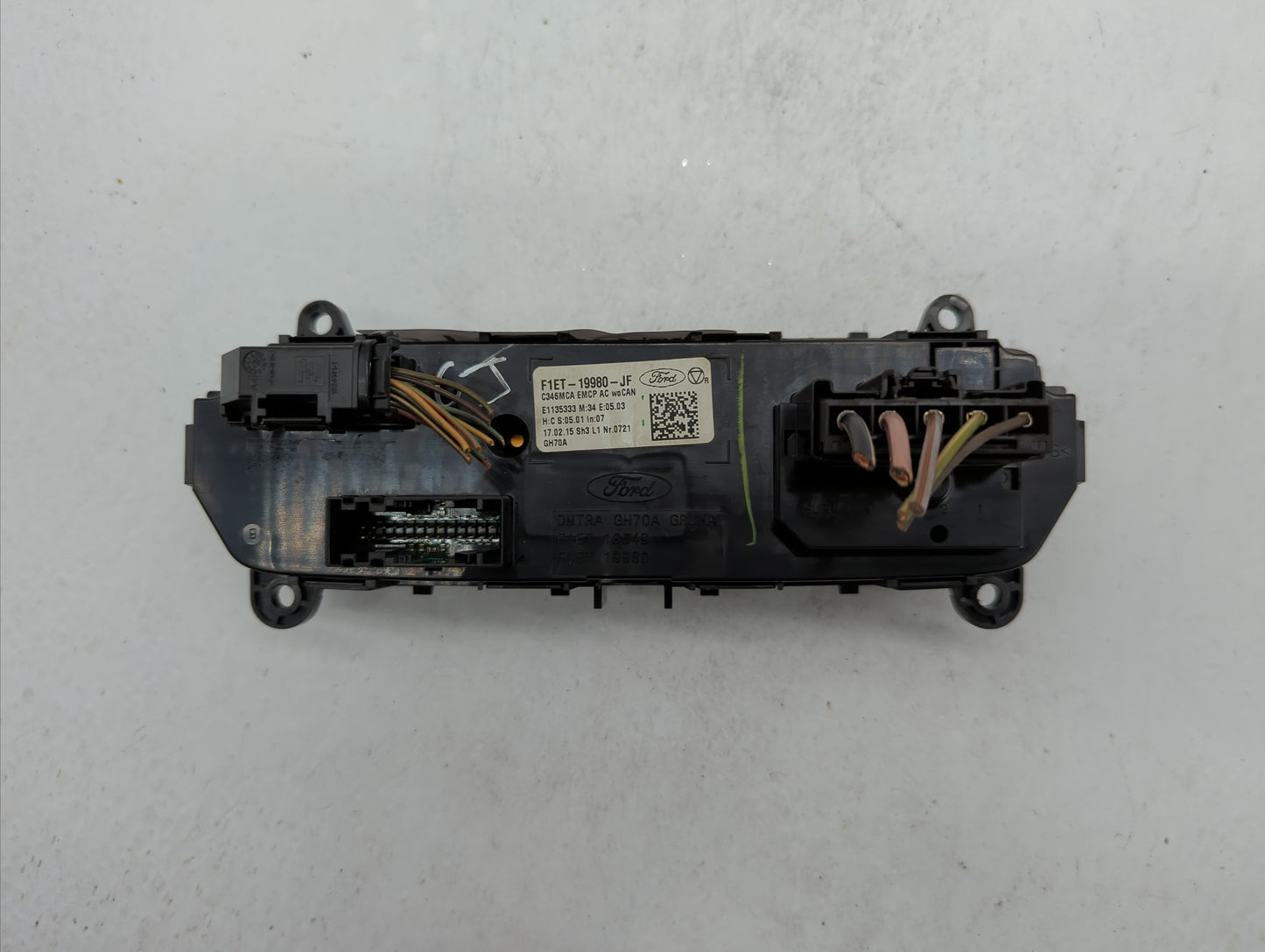 2015-2018 Ford Focus Climate Control Module Temperature AC/Heater Replacement P/N:F1ET-19980-LJ F1ET-19980-JF Fits OEM Used 