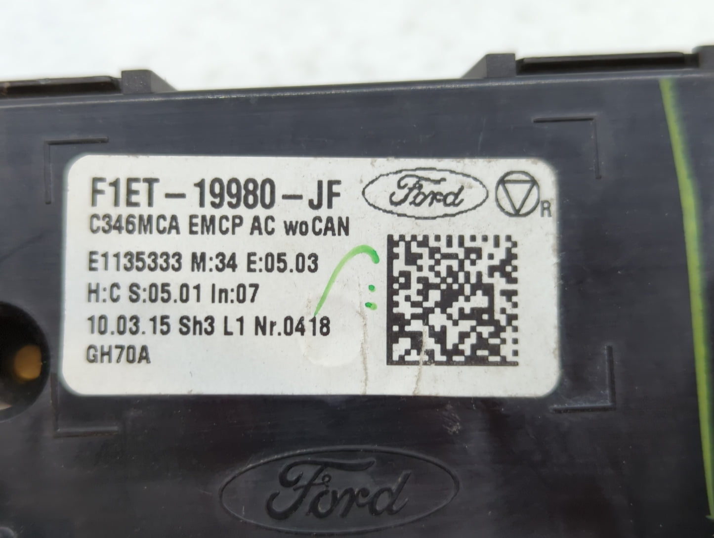 2015-2018 Ford Focus Climate Control Module Temperature AC/Heater Replacement P/N:F1ET-18K811-KD F1ET-18549 Fits OEM Used Au