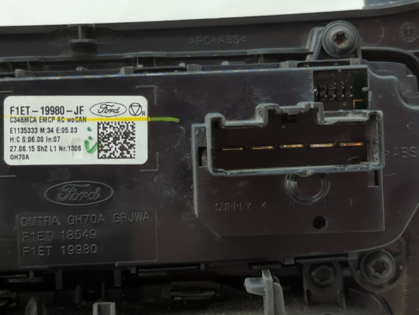 2015-2018 Ford Focus Climate Control Module Temperature AC/Heater Replacement P/N:F1ET-19980-JG F1ET-19980-JJ Fits OEM Used 