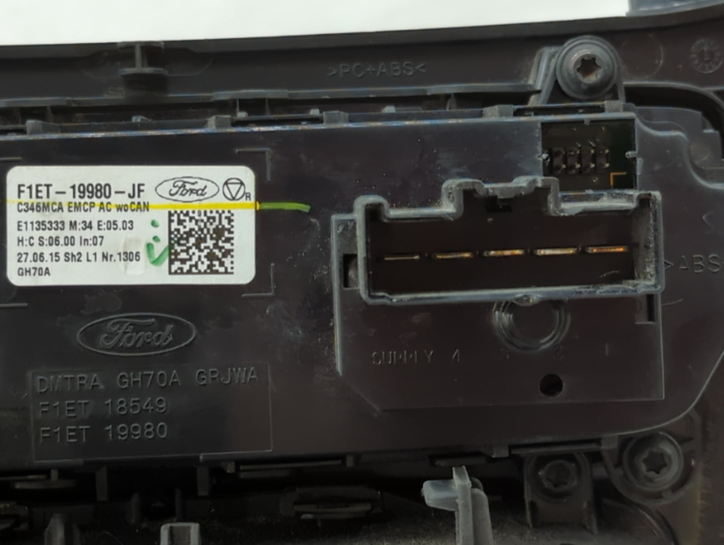 2015-2018 Ford Focus Climate Control Module Temperature AC/Heater Replacement P/N:F1ET-19980-JG F1ET-19980-JJ Fits OEM Used 