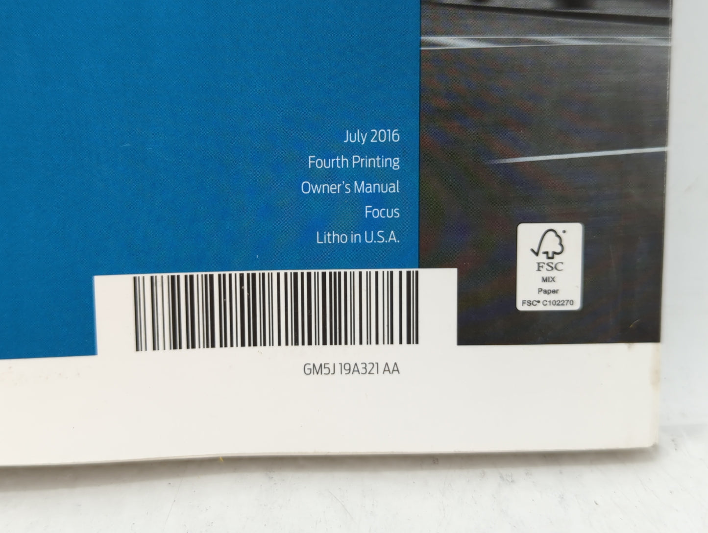 2016 Ford Focus Owners Manual Book Guide OEM Used Auto Parts - Oemusedautoparts1.com