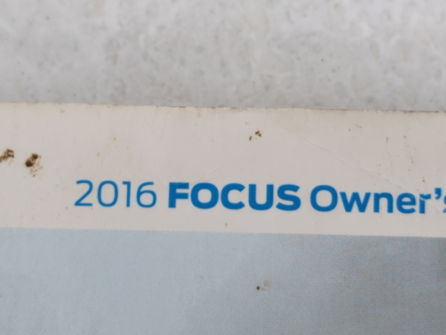 2016 Ford Focus Owners Manual Book Guide OEM Used Auto Parts - Oemusedautoparts1.com