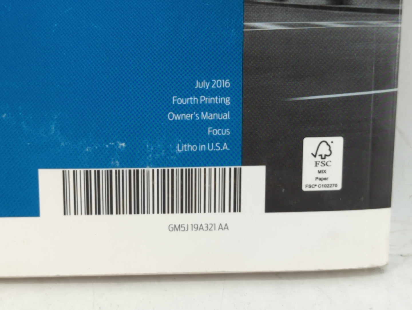 2016 Ford Focus Owners Manual Book Guide OEM Used Auto Parts - Oemusedautoparts1.com