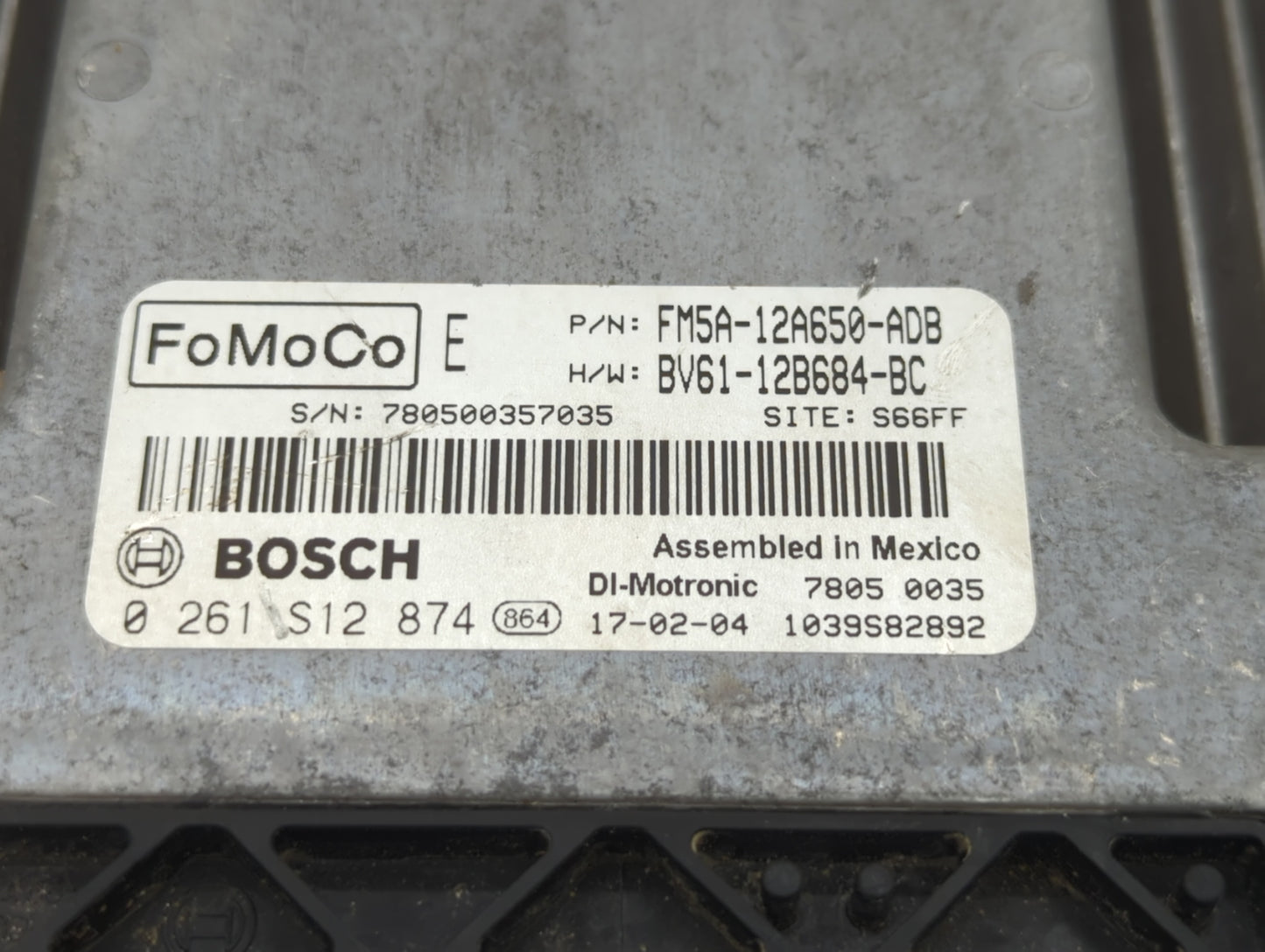 2013-2018 Ford Focus PCM Engine Control Computer ECU ECM PCU OEM P/N:FM5A-12A650-ADB EM5A-12A650-ACB Fits OEM Used Auto Part