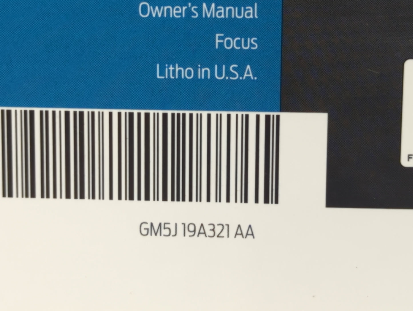 2016 Ford Focus Owners Manual Book Guide OEM Used Auto Parts - Oemusedautoparts1.com