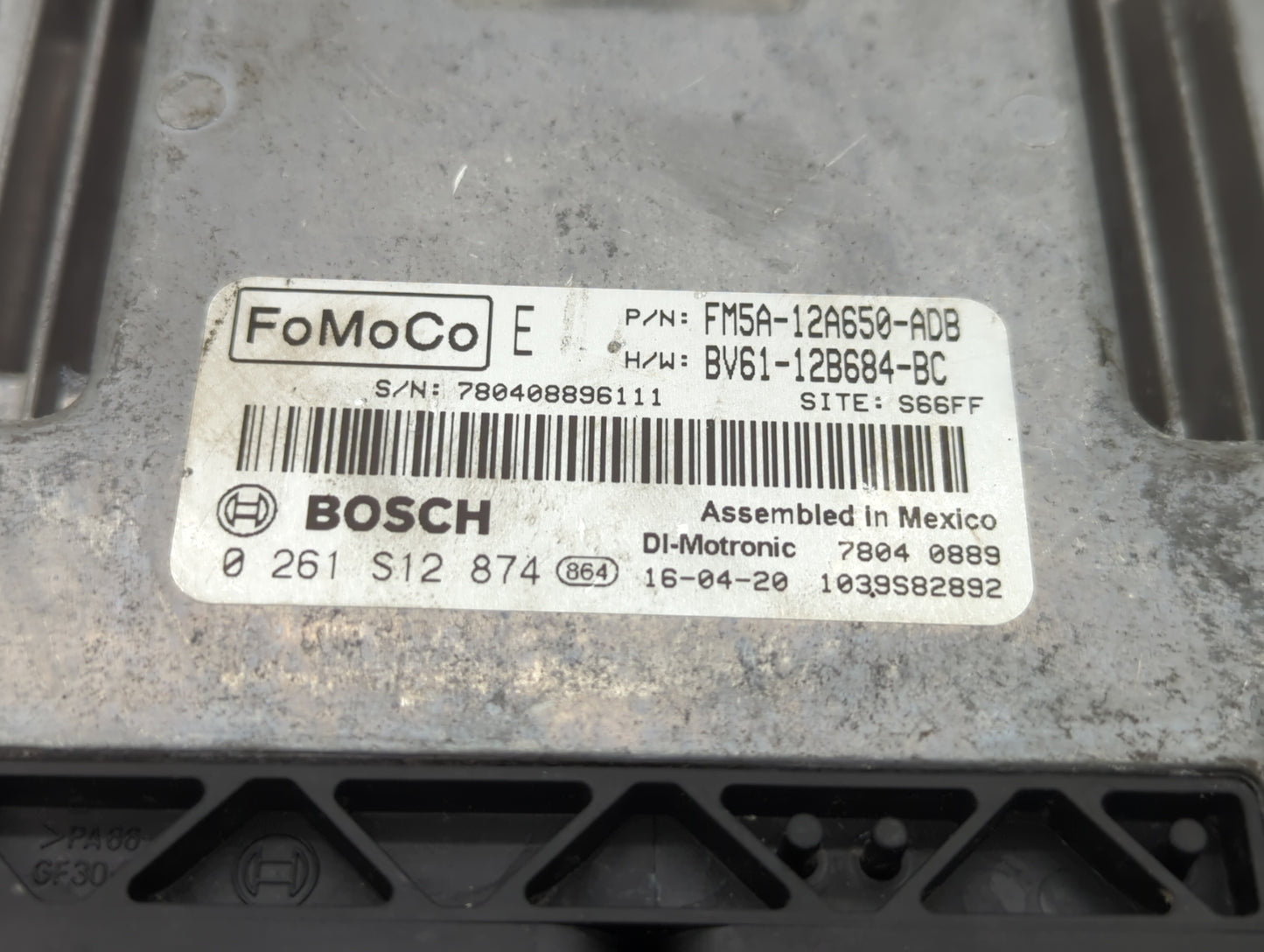 2013-2018 Ford Focus PCM Engine Control Computer ECU ECM PCU OEM P/N:FM5A-12A650-ADB EV61-12B684-BC Fits OEM Used Auto Parts