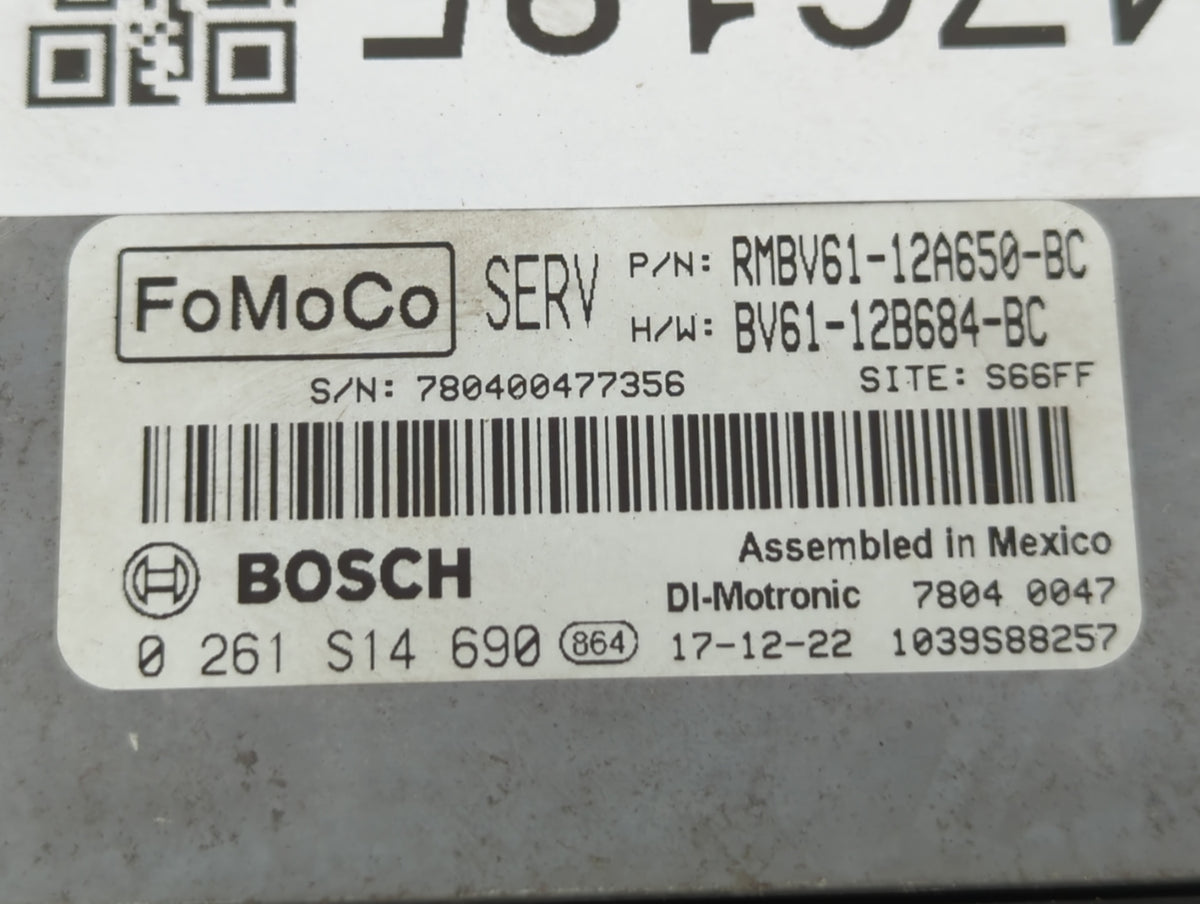 2013-2018 Ford Focus PCM Engine Control Computer ECU ECM PCU OEM P/N:FM5A-12A650-ADB EV61-12B684-BC OEM Used Auto Parts - Oe