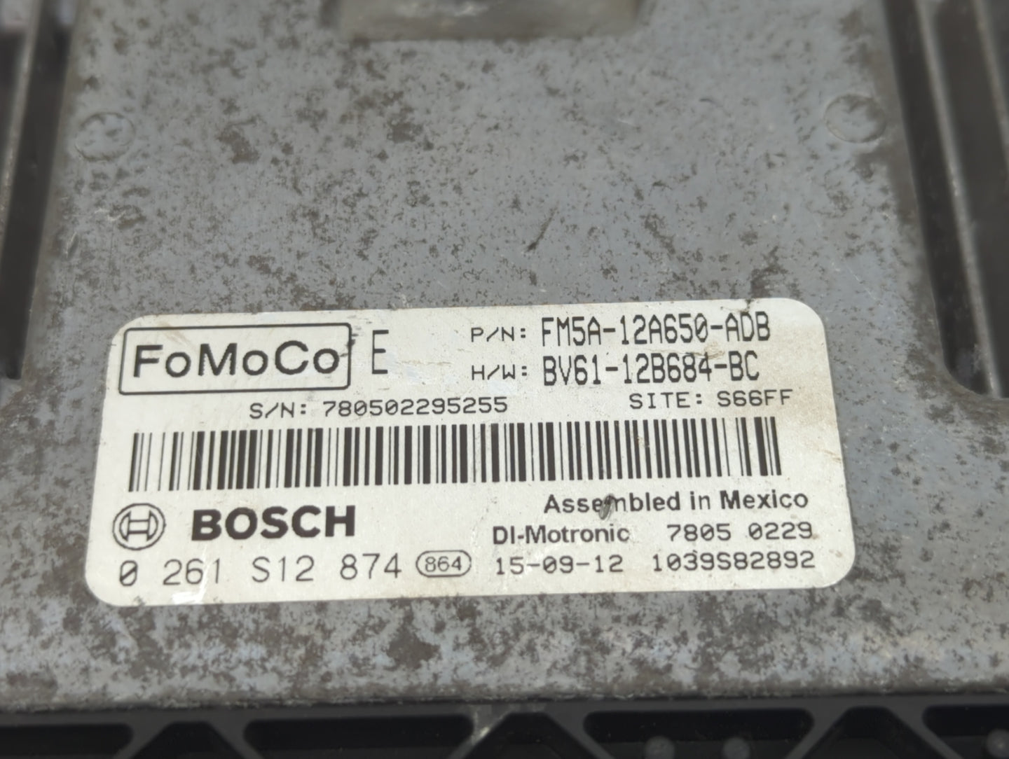 2013-2018 Ford Focus PCM Engine Control Computer ECU ECM PCU OEM P/N:FM5A-12A650-ADB EV61-12B684-BC Fits OEM Used Auto Parts