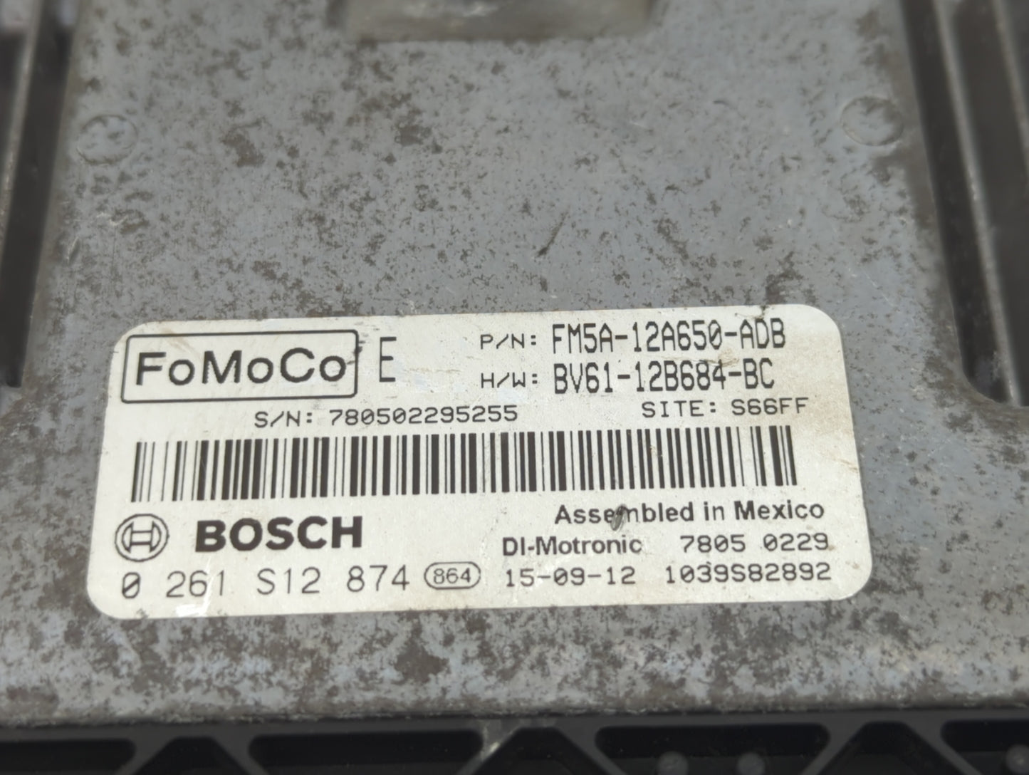 2013-2018 Ford Focus PCM Engine Control Computer ECU ECM PCU OEM P/N:FM5A-12A650-ADB EV61-12B684-BC Fits OEM Used Auto Parts