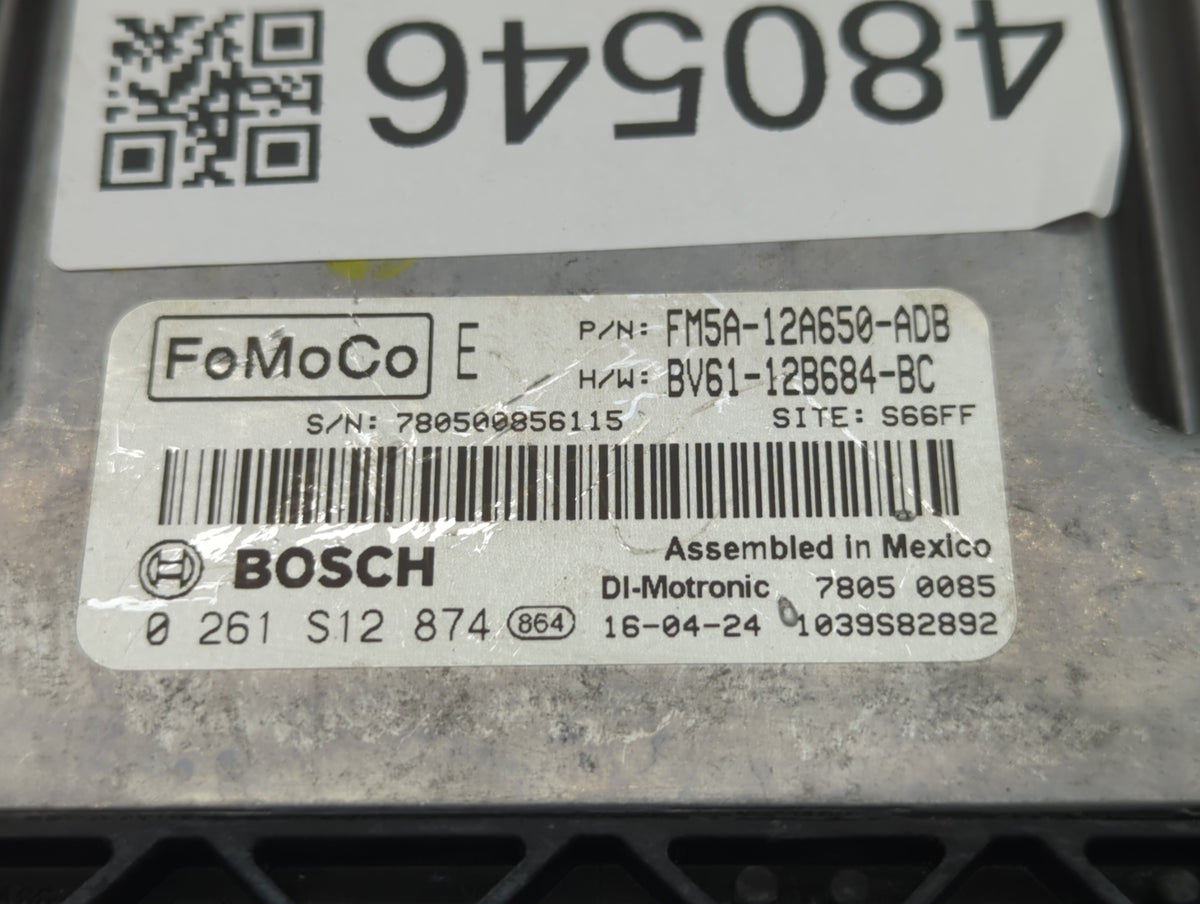 2013-2018 Ford Focus PCM Engine Control Computer ECU ECM PCU OEM P/N:FM5A-12A650-ADB EV61-12B684-BC OEM Used Auto Parts - Oe