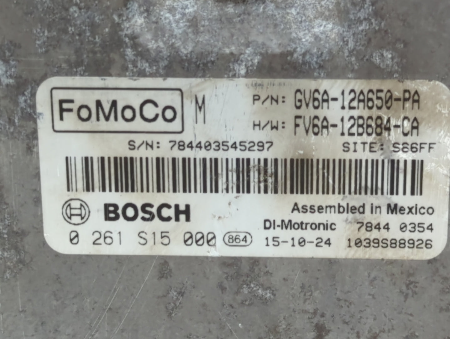 2016-2018 Ford Focus PCM Engine Control Computer ECU ECM PCU OEM P/N:FV6A-12B684-CA GV6A-12A650-PA Fits Fits 2016 2017 2018 