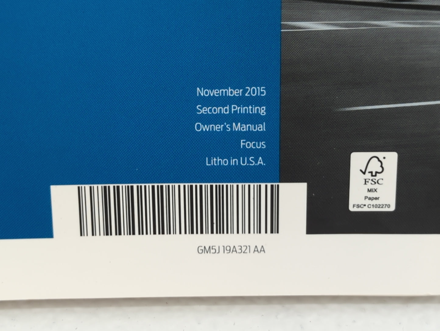 2016 Ford Focus Owners Manual Book Guide OEM Used Auto Parts - Oemusedautoparts1.com