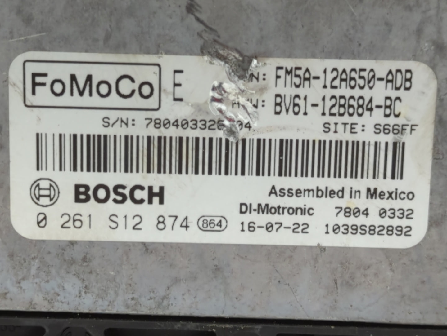 2013-2018 Ford Focus PCM Engine Control Computer ECU ECM PCU OEM P/N:FM5A-12A650-ADB Fits Fits 2013 2014 2015 2016 2017 2018
