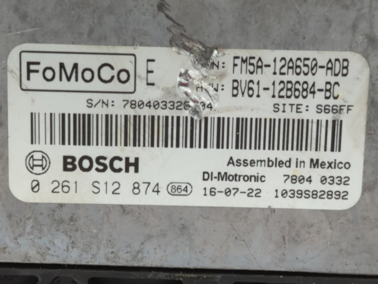 2013-2018 Ford Focus PCM Engine Control Computer ECU ECM PCU OEM P/N:FM5A-12A650-ADB Fits Fits 2013 2014 2015 2016 2017 2018