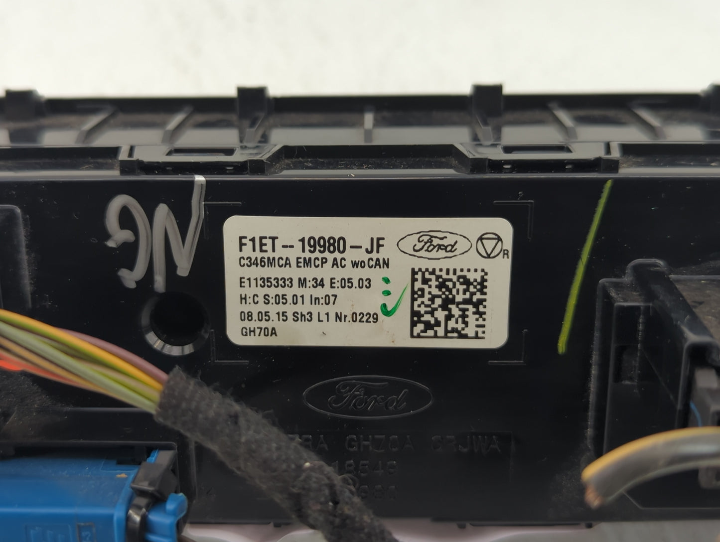2015-2018 Ford Focus Climate Control Module Temperature AC/Heater Replacement P/N:F1ET-19980-JF Fits Fits 2015 2016 2017 201
