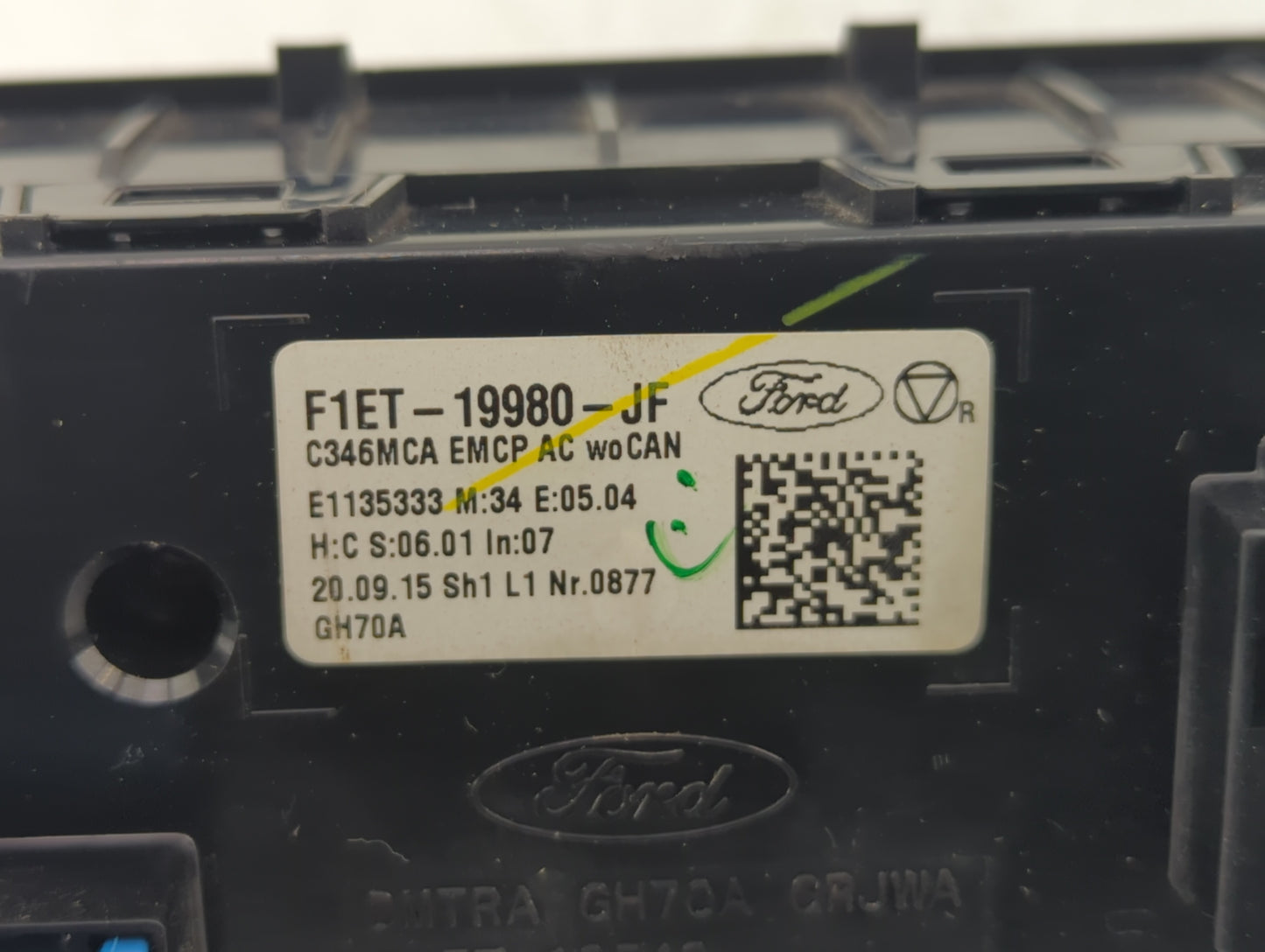2015-2018 Ford Focus Climate Control Module Temperature AC/Heater Replacement P/N:F1ET-19980-JF F1ET-19980-JG Fits OEM Used 