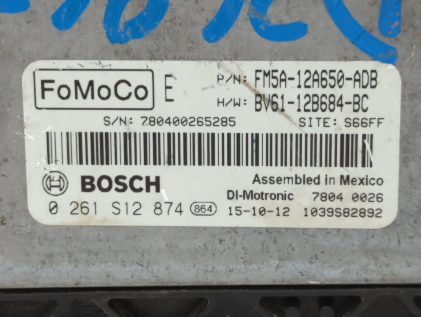2013-2018 Ford Focus PCM Engine Control Computer ECU ECM PCU OEM P/N:BV61-12B684-BC FM5A-12A650-ADB Fits OEM Used Auto Parts