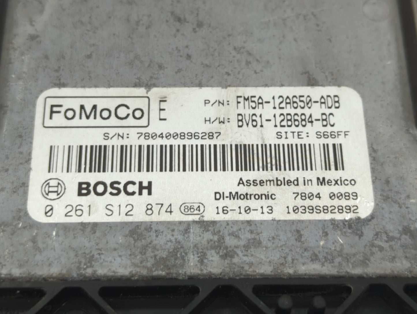 2014-2016 Ford Focus PCM Engine Control Computer ECU ECM PCU OEM P/N:FM5A-12A650-ADB 0 261 S12 874 Fits Fits 2014 2015 2016 