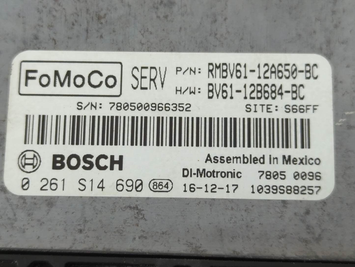 2013-2018 Ford Focus PCM Engine Control Computer ECU ECM PCU OEM P/N:BV61-12B684-BC RMV61-12A650-BC Fits OEM Used Auto Parts