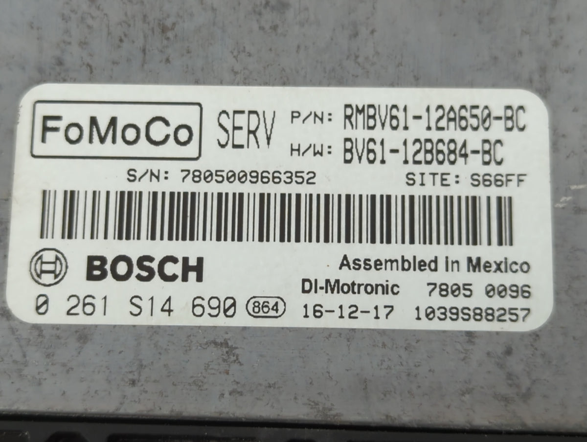 2013-2018 Ford Focus PCM Engine Control Computer ECU ECM PCU OEM P/N:BV61-12B684-BC RMV61-12A650-BC OEM Used Auto Parts - Oe