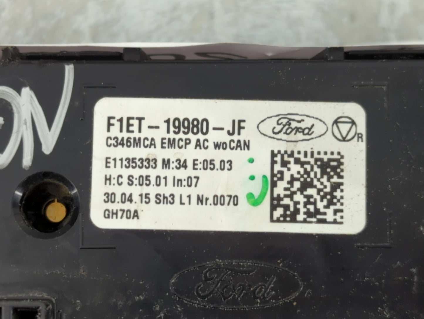 2015-2018 Ford Focus Climate Control Module Temperature AC/Heater Replacement P/N:F1ET-19980-JF Fits Fits 2015 2016 2017 201