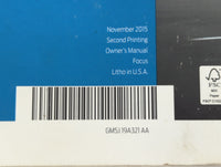 2016 Ford Focus Owners Manual Book Guide P/N:GM5J 19A321 AA OEM Used Auto Parts - Oemusedautoparts1.com