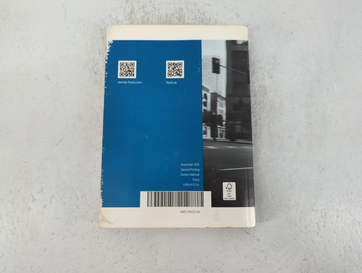 2016 Ford Focus Owners Manual Book Guide P/N:GM5J 19A321 AA OEM Used Auto Parts - Oemusedautoparts1.com