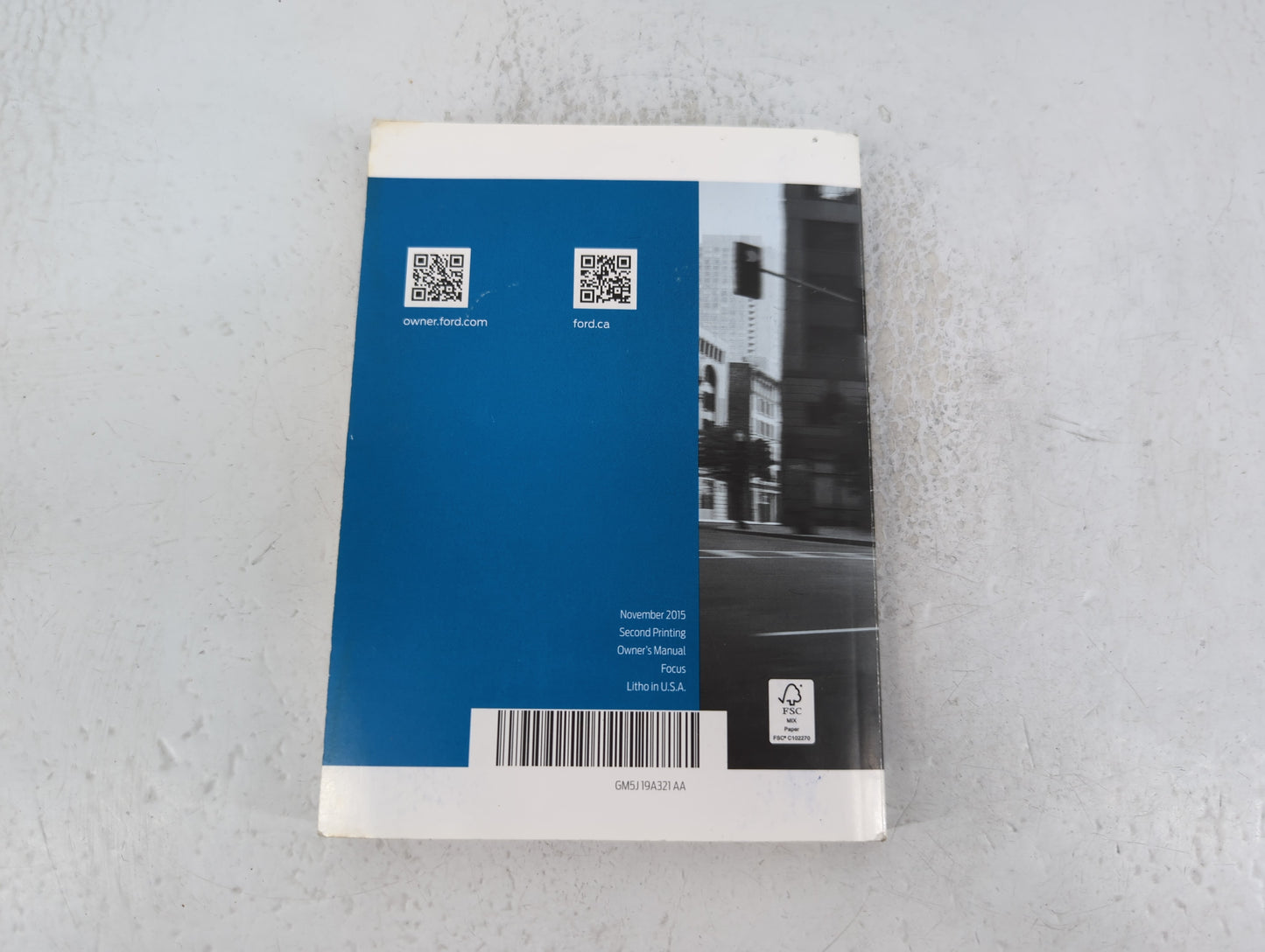 2016 Ford Focus Owners Manual Book Guide P/N:GM5J 19A321 AA OEM Used Auto Parts - Oemusedautoparts1.com