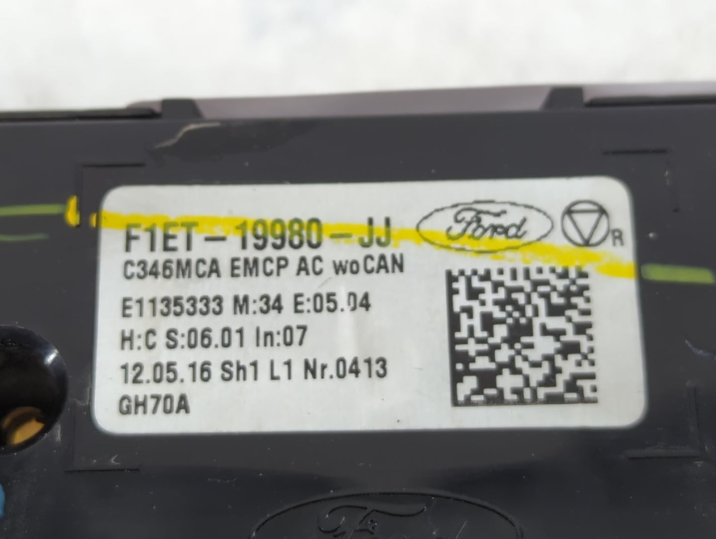 2015-2018 Ford Focus Climate Control Module Temperature AC/Heater Replacement P/N:F1ET-19980-JJ Fits Fits 2015 2016 2017 201