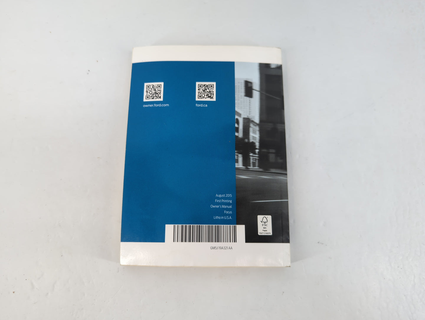 2016 Ford Focus Owners Manual Book Guide P/N:GM5J19A321AA OEM Used Auto Parts - Oemusedautoparts1.com