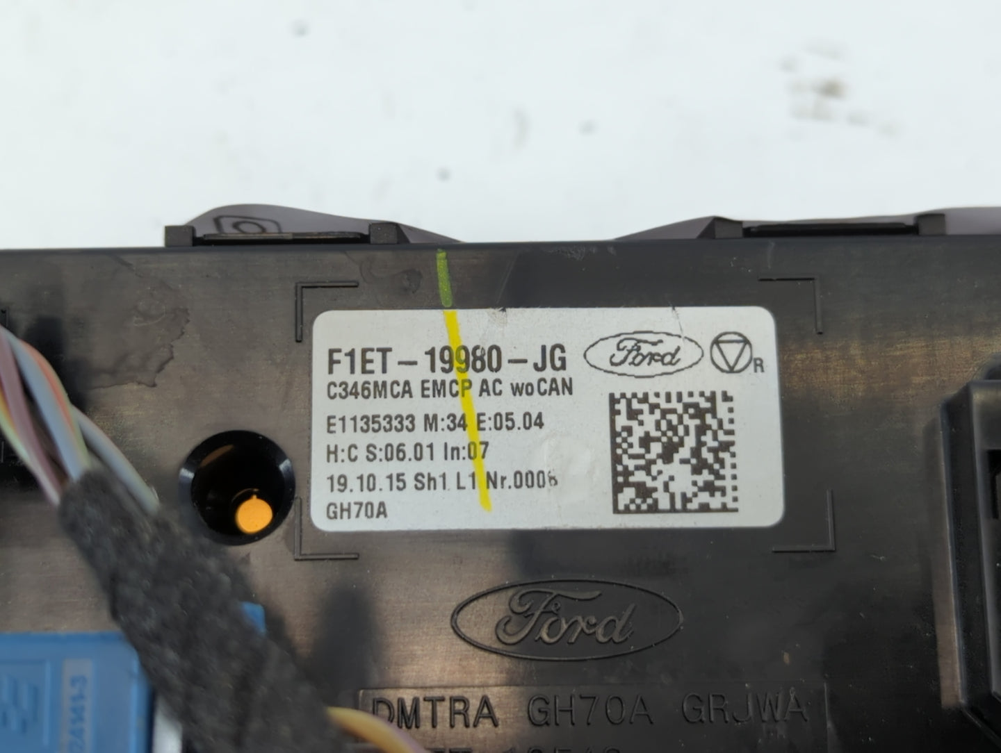 2015-2018 Ford Focus Climate Control Module Temperature AC/Heater Replacement P/N:F1ET-19980-JG Fits Fits 2015 2016 2017 201