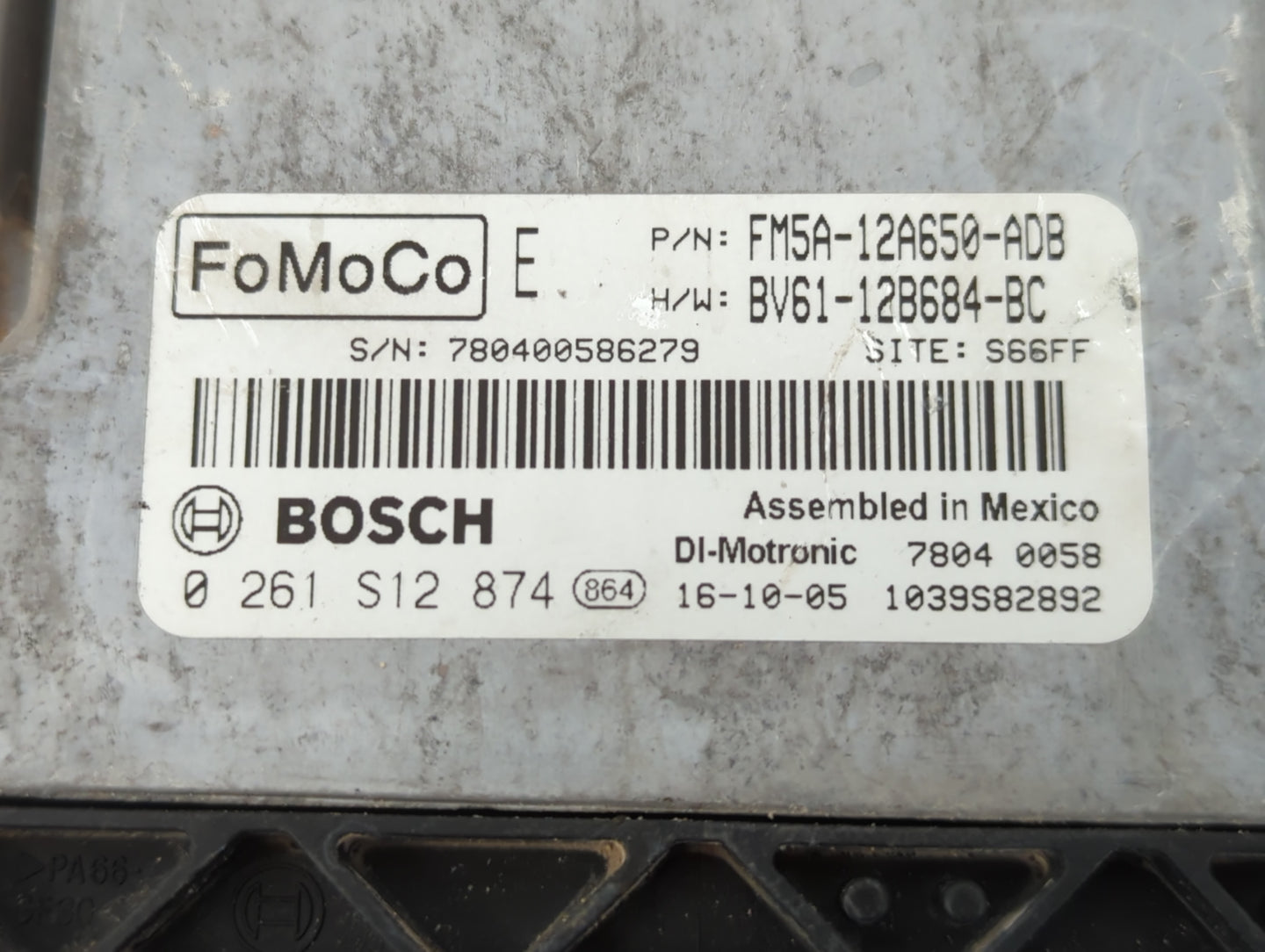 2014-2016 Ford Focus PCM Engine Control Computer ECU ECM PCU OEM P/N:BV61-12B684-BC FM5A-12A650-ADB Fits Fits 2014 2015 2016