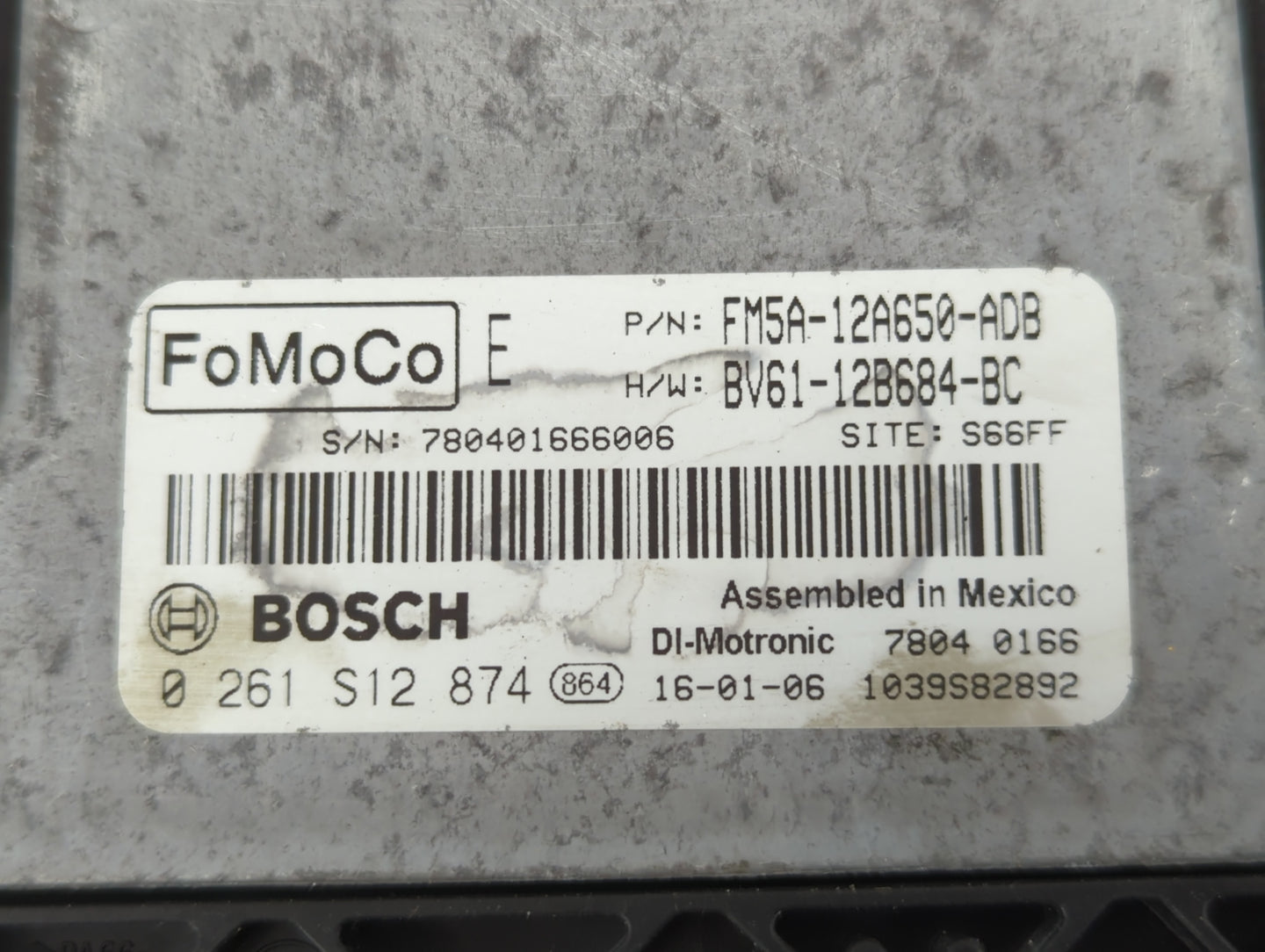 2013-2018 Ford Focus PCM Engine Control Computer ECU ECM PCU OEM P/N:BV61-12B684-BC FM5A-12A650-ADB Fits OEM Used Auto Parts