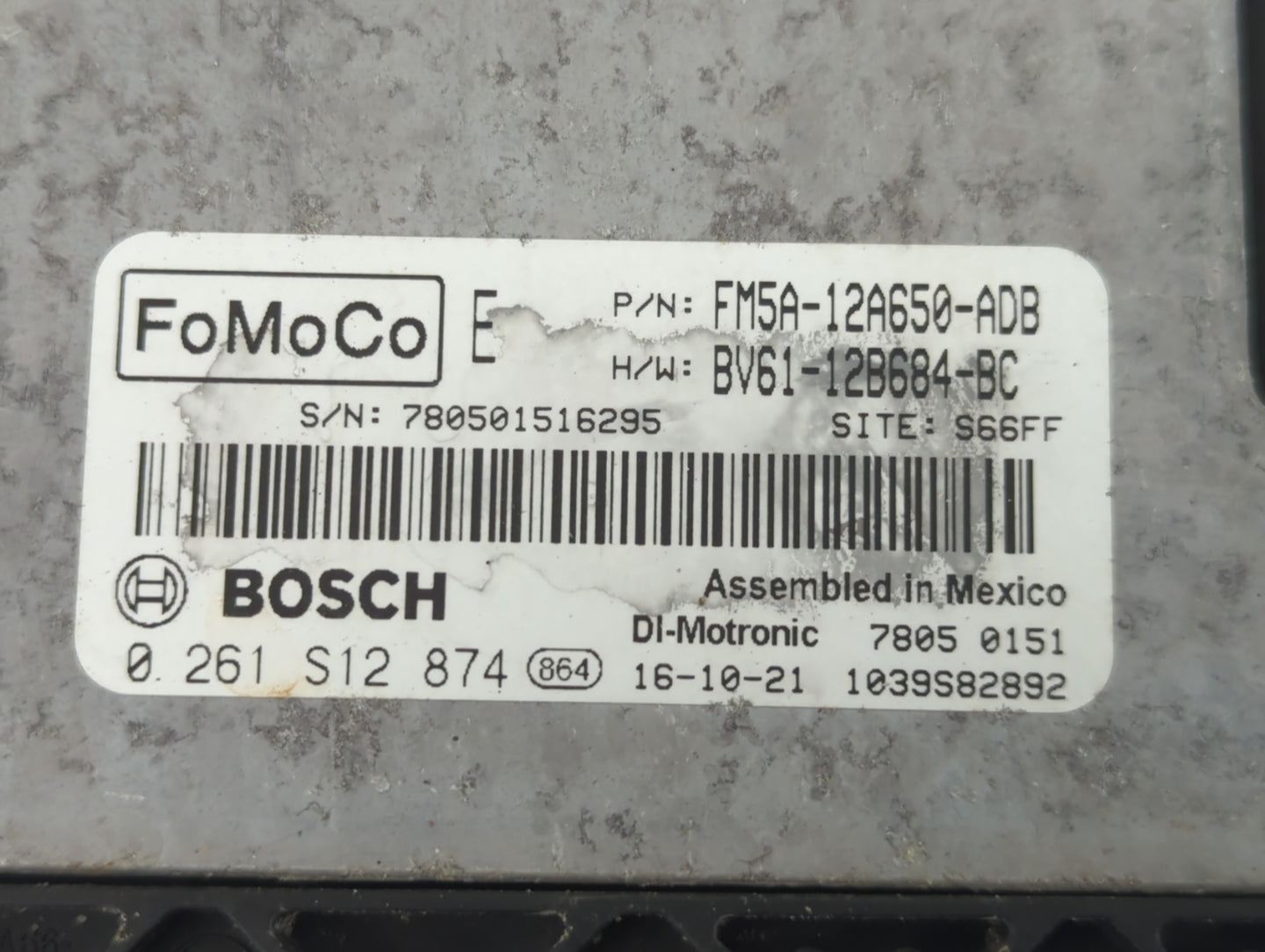 2013-2018 Ford Focus PCM Engine Control Computer ECU ECM PCU OEM P/N:BV61-12B684-BC FM5A-12A650-ADB Fits OEM Used Auto Parts