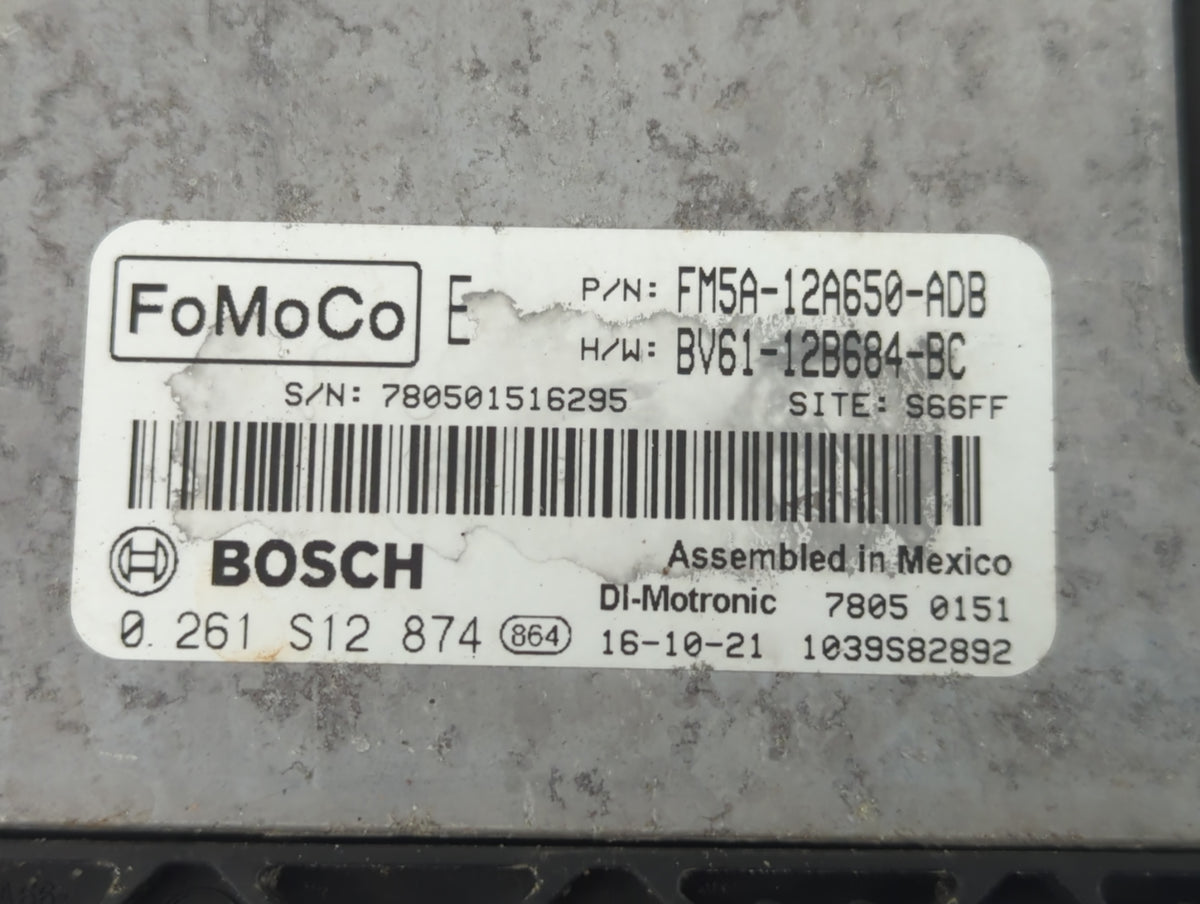 2013-2018 Ford Focus PCM Engine Control Computer ECU ECM PCU OEM P/N:BV61-12B684-BC FM5A-12A650-ADB OEM Used Auto Parts - Oe