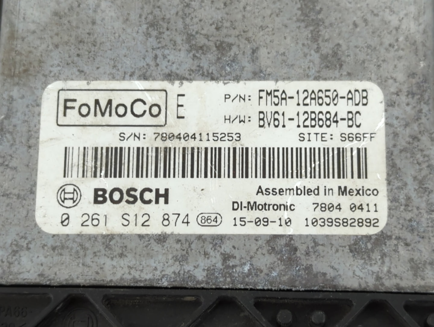 2013-2018 Ford Focus PCM Engine Control Computer ECU ECM PCU OEM P/N:0 261 S12 874 BV61-12B684-BC Fits OEM Used Auto Parts -