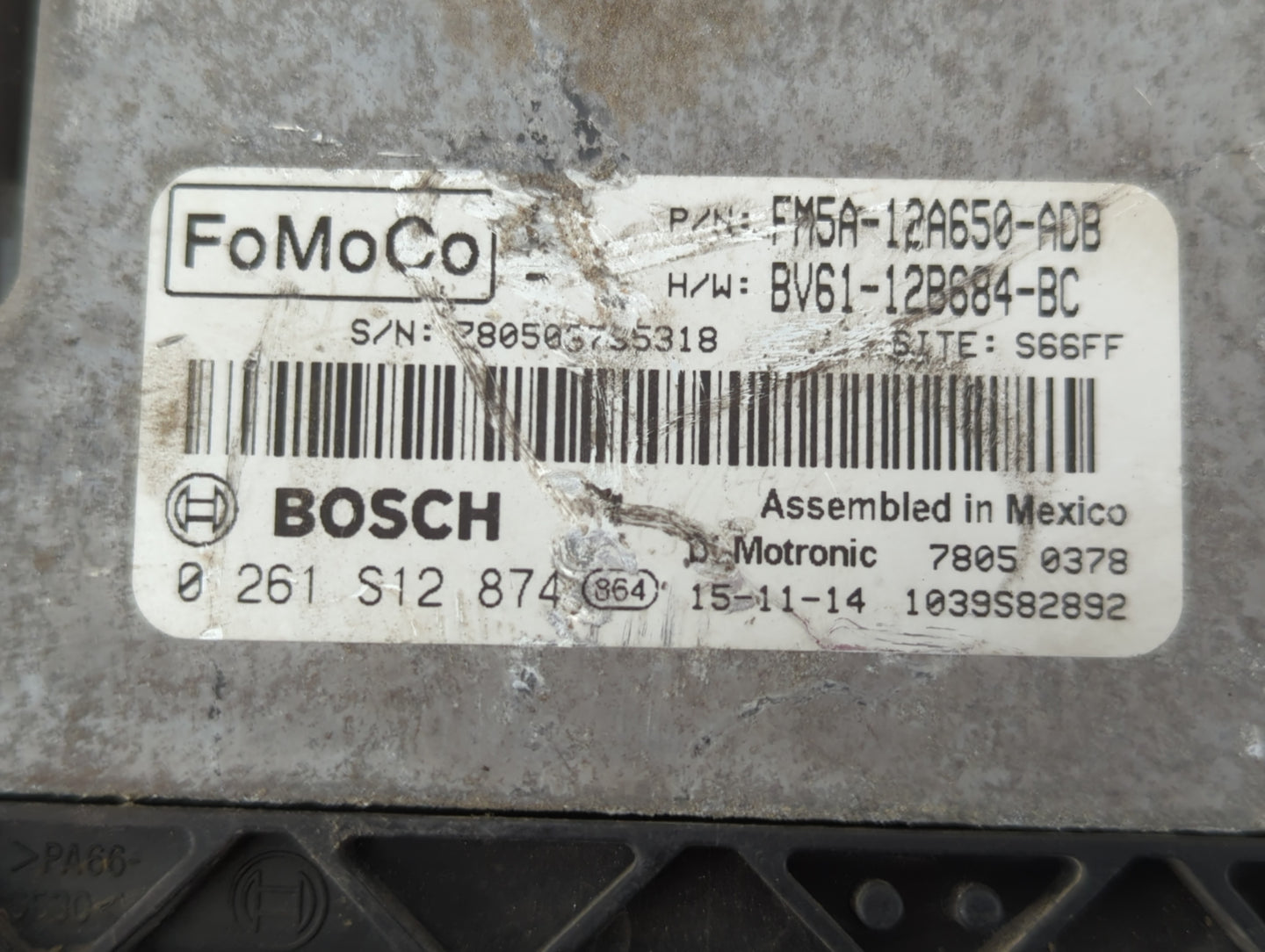 2013-2018 Ford Focus PCM Engine Control Computer ECU ECM PCU OEM P/N:BV61-12B684-BC FM5A-12A650-ADB Fits OEM Used Auto Parts