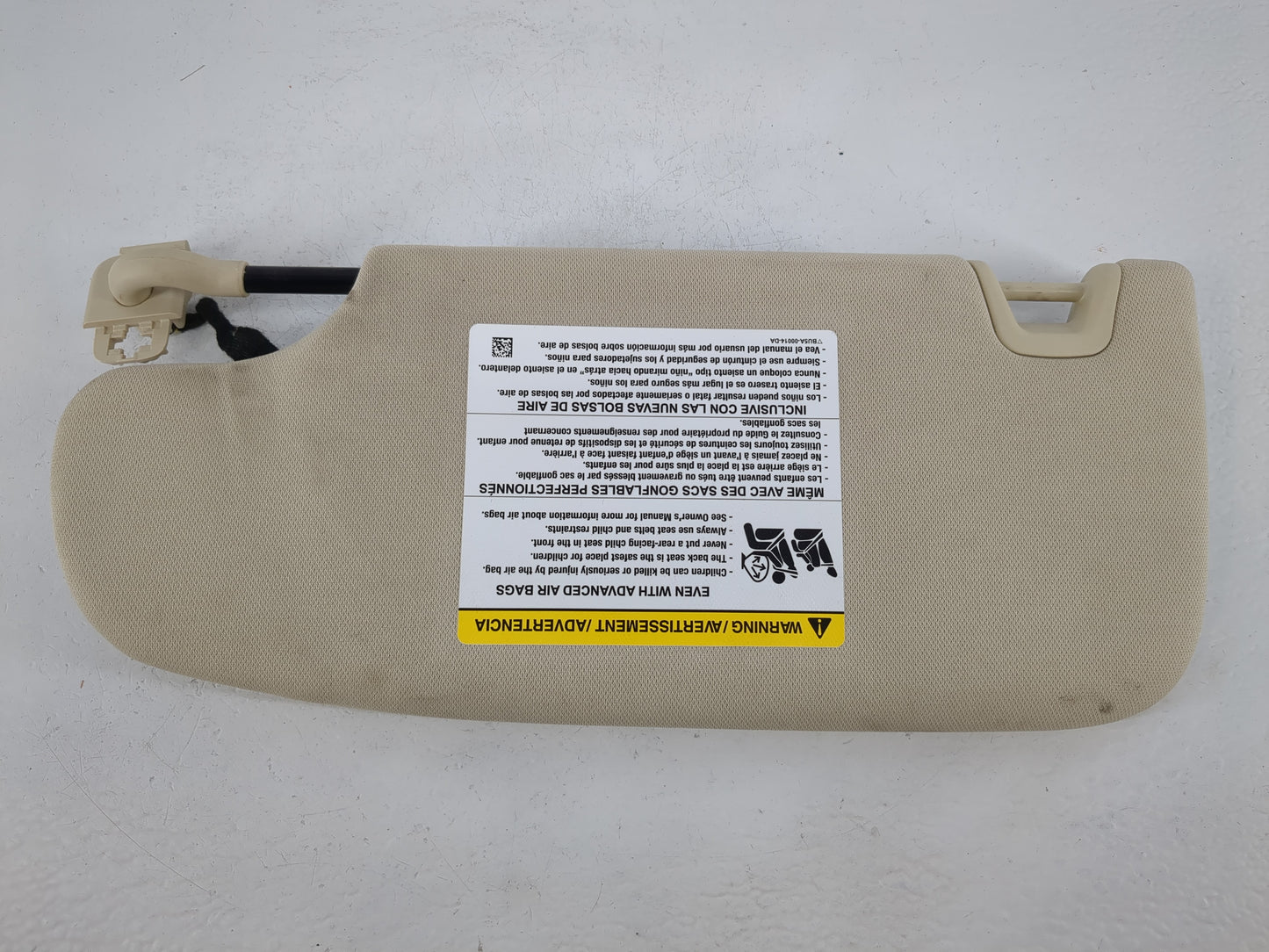 2015-2016 Ford Fusion Sun Visor Shade Replacement Passenger Right Mirror Fits Fits 2015 2016 OEM Used Auto Parts - Oemusedau