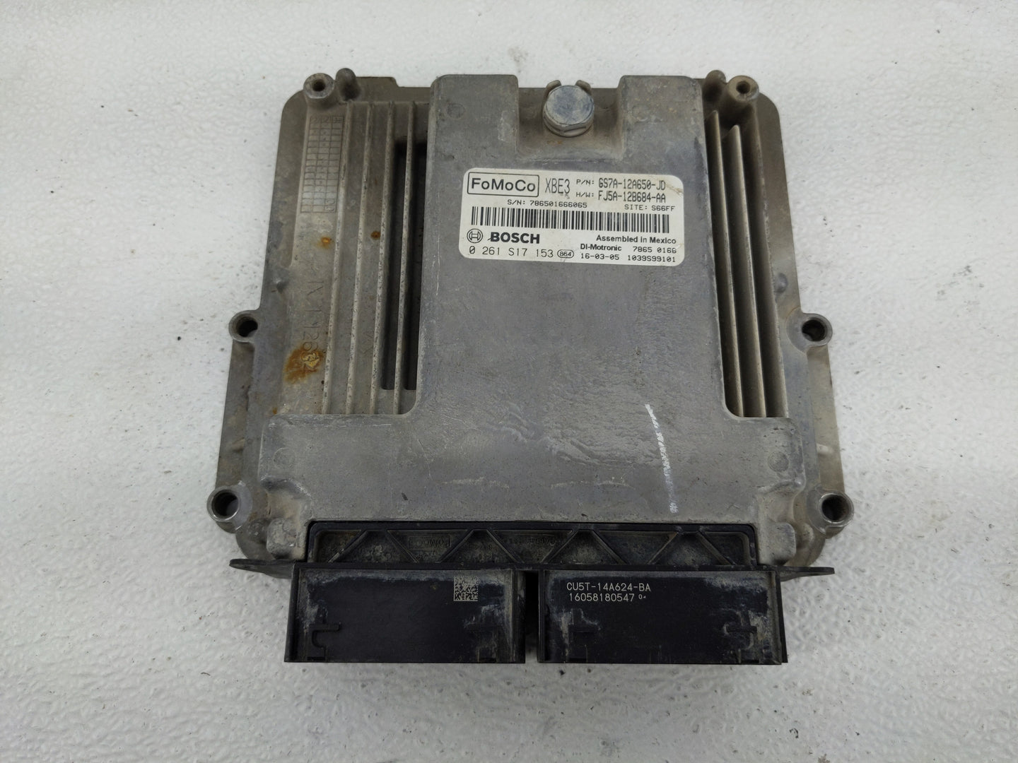 2016 Ford Fusion PCM Engine Control Computer ECU ECM PCU OEM P/N:0 261 S17 153 GS7A-12A650-JD Fits OEM Used Auto Parts - Oem