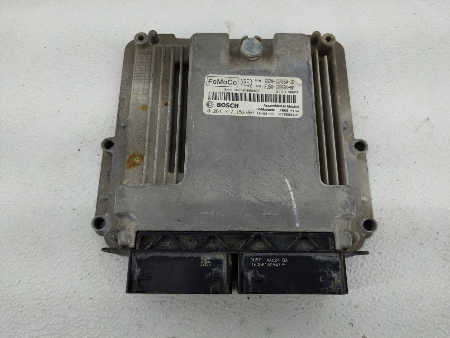 2016 Ford Fusion PCM Engine Control Computer ECU ECM PCU OEM P/N:0 261 S17 153 GS7A-12A650-JD Fits OEM Used Auto Parts - Oem