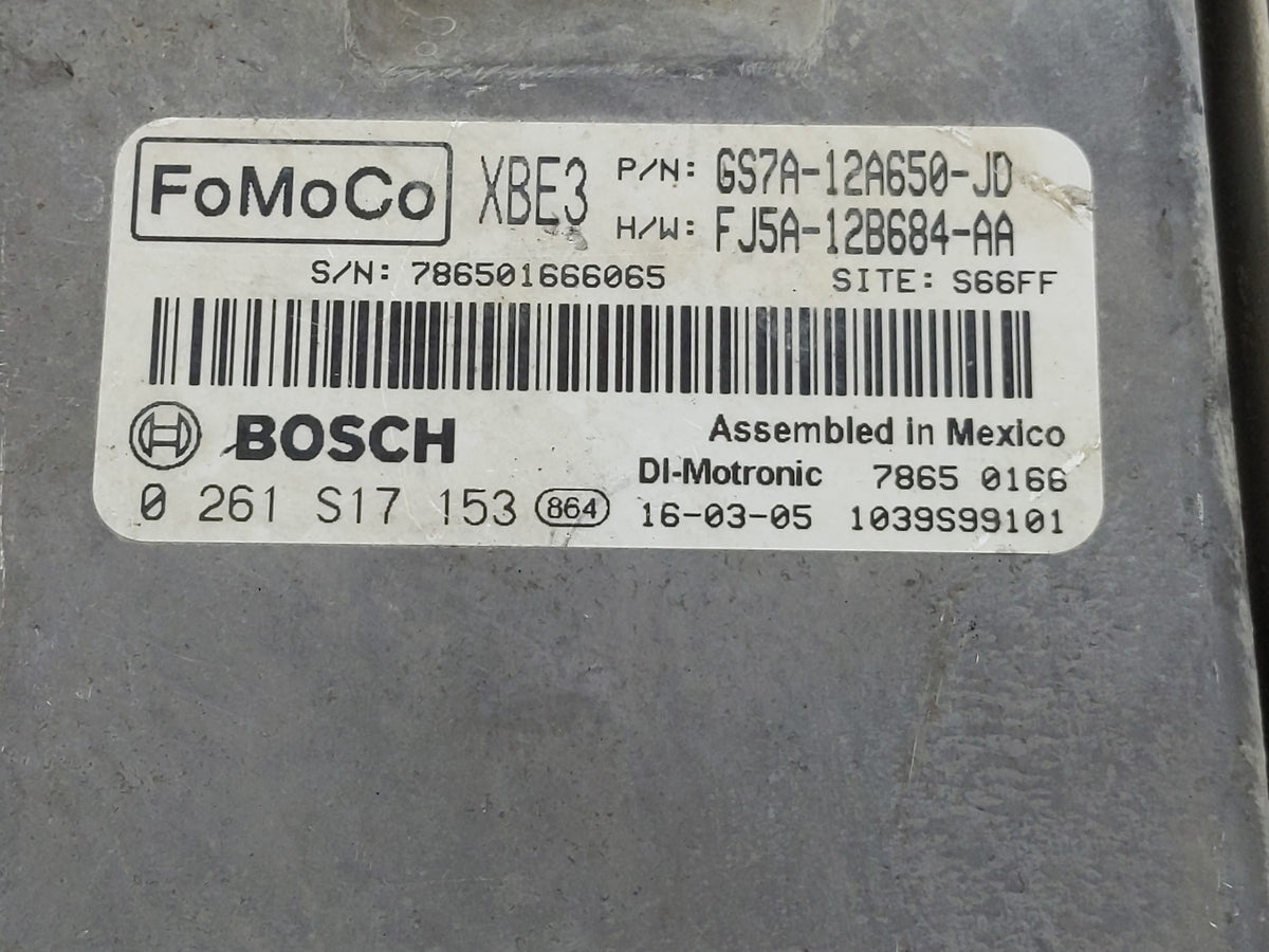 2016 Ford Fusion PCM Engine Control Computer ECU ECM PCU OEM P/N:0 261 S17 153 GS7A-12A650-JD OEM Used Auto Parts - Oemuseda
