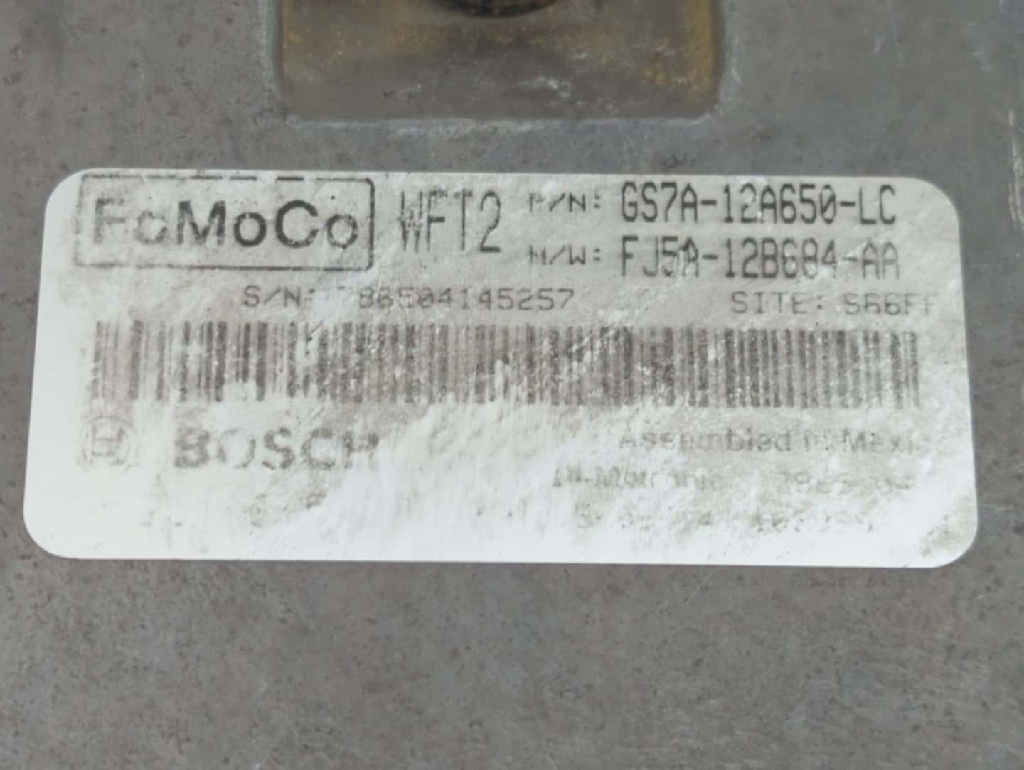 2016 Ford Fusion PCM Engine Control Computer ECU ECM PCU OEM P/N:GS7A-12A650-LC Fits OEM Used Auto Parts - Oemusedautoparts1
