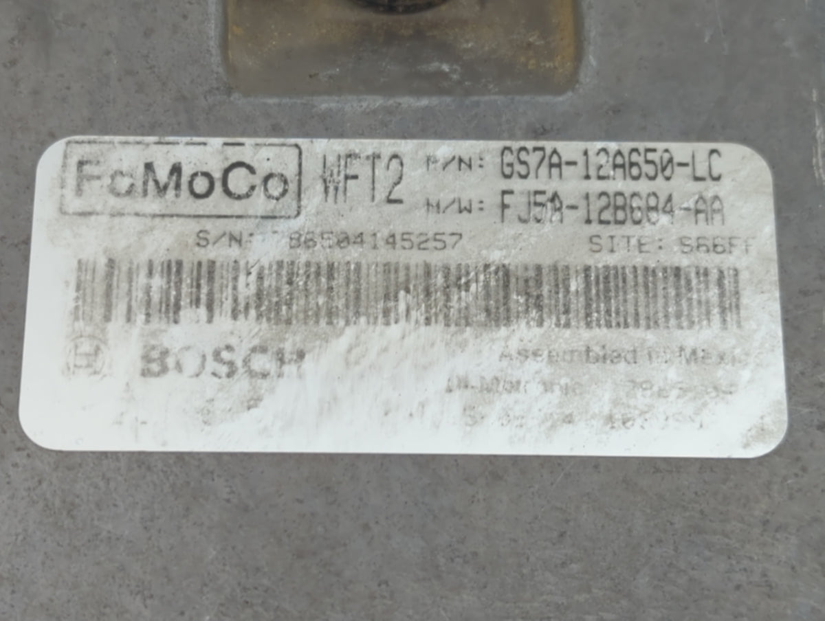 2016 Ford Fusion PCM Engine Control Computer ECU ECM PCU OEM P/N:GS7A-12A650-LC OEM Used Auto Parts - Oemusedautoparts1.com