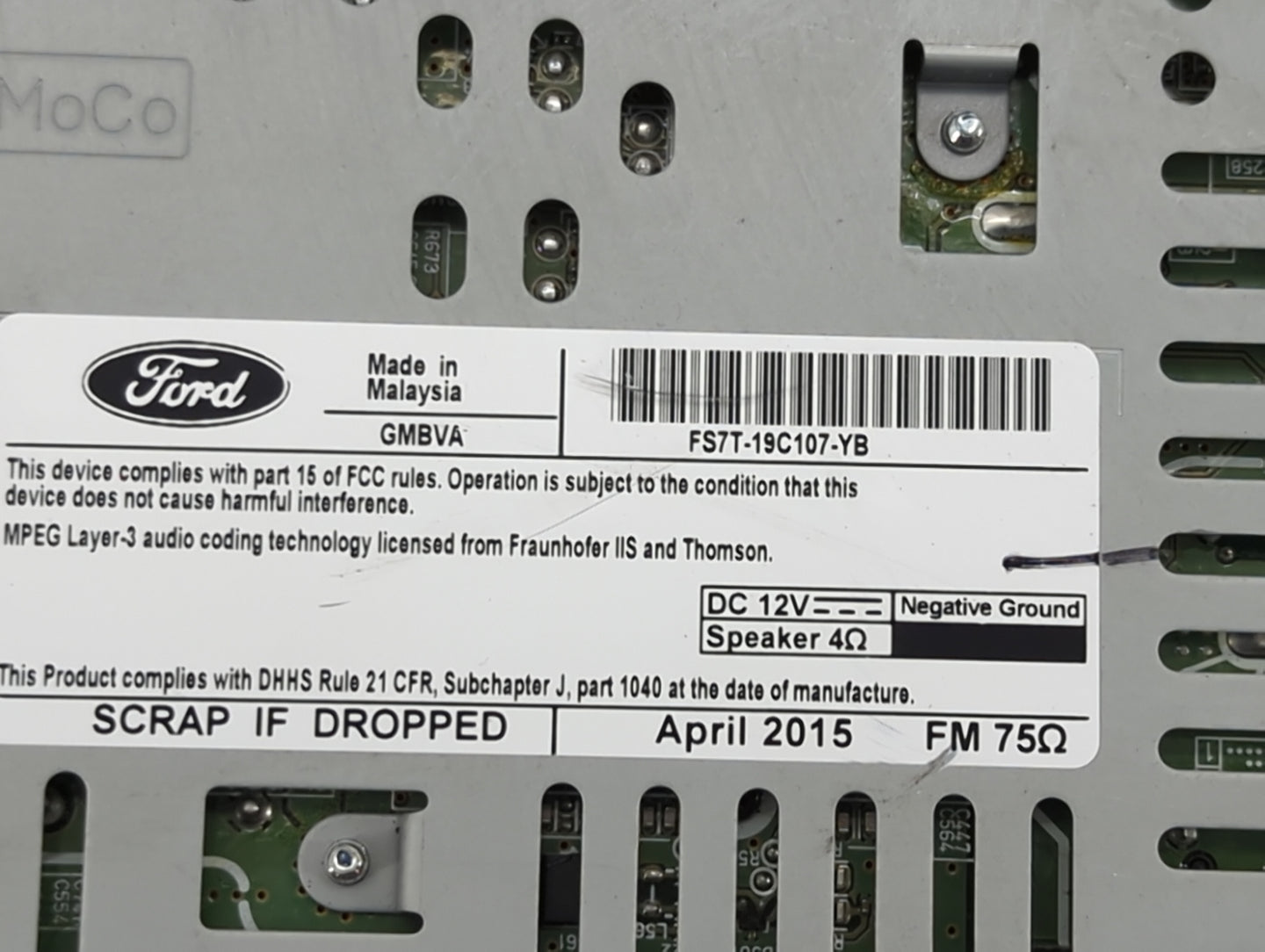 2015-2017 Ford Fusion Radio Speaker Amplifier - Oemusedautoparts1.com