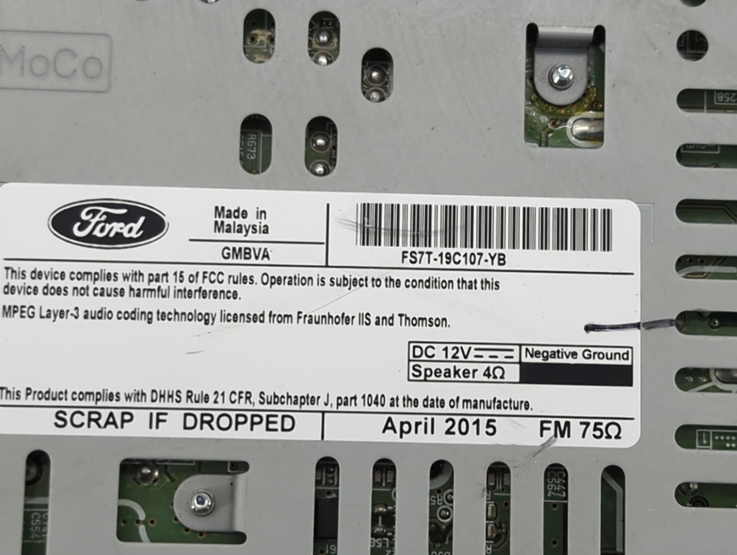 2015-2017 Ford Fusion Radio Speaker Amplifier - Oemusedautoparts1.com