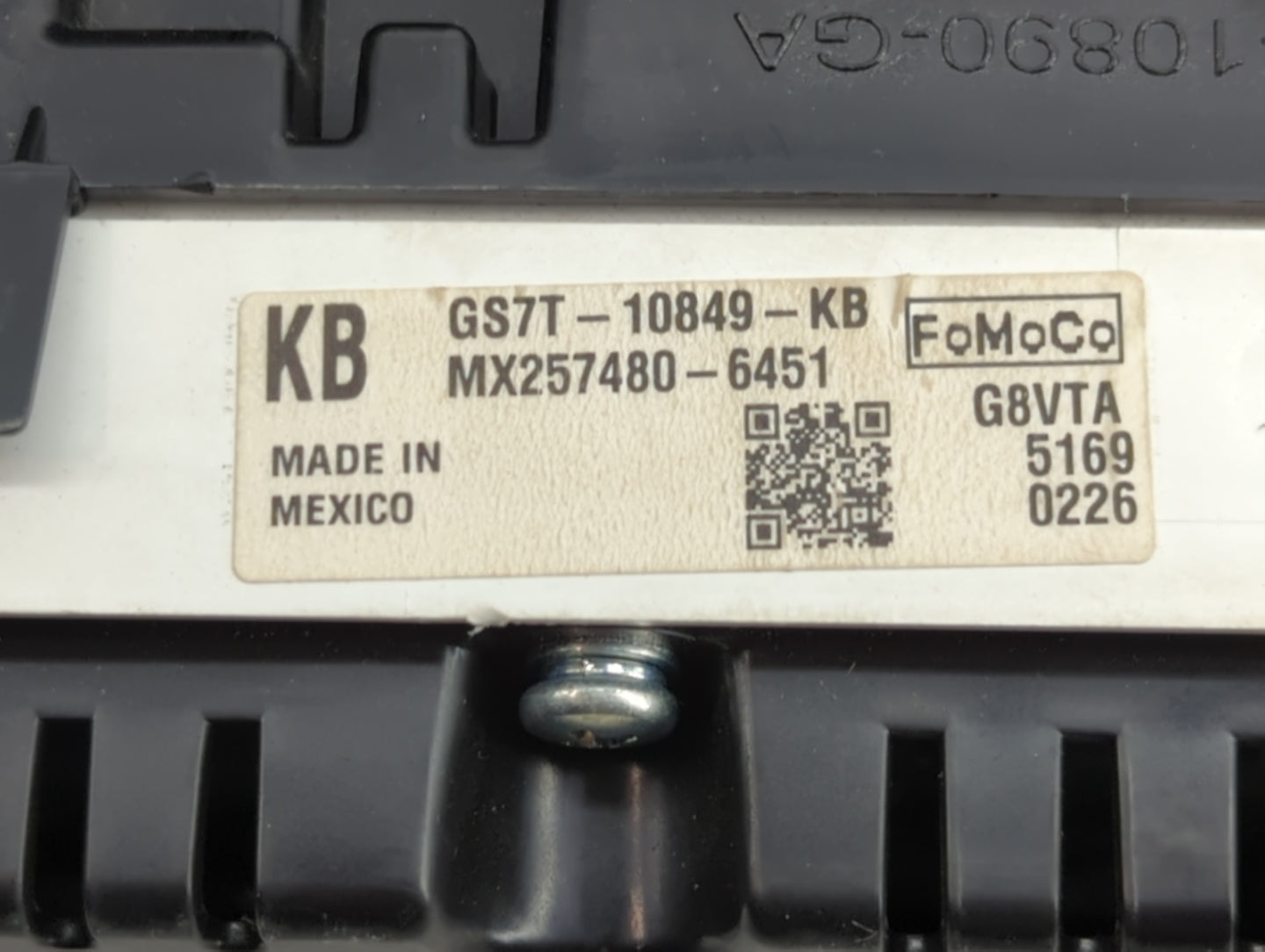 2016 Ford Fusion Instrument Cluster Speedometer Gauges P/N:GS7T-10849-KB Fits OEM Used Auto Parts - Oemusedautoparts1.com