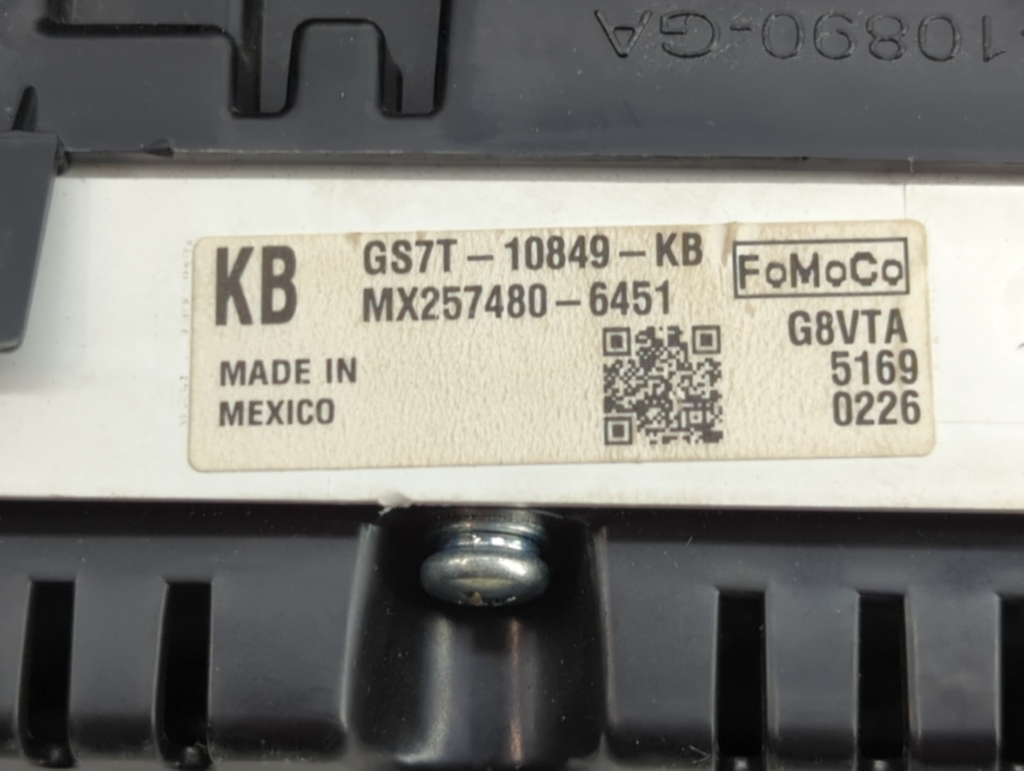 2016 Ford Fusion Instrument Cluster Speedometer Gauges P/N:GS7T-10849-KB Fits OEM Used Auto Parts - Oemusedautoparts1.com